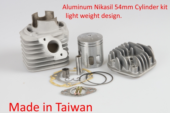 Aluminum Nikasil 54mm Big Bore Cylinder kit for Yamaha JOG 90 Minarelli 90cc ATV 2 stroke 